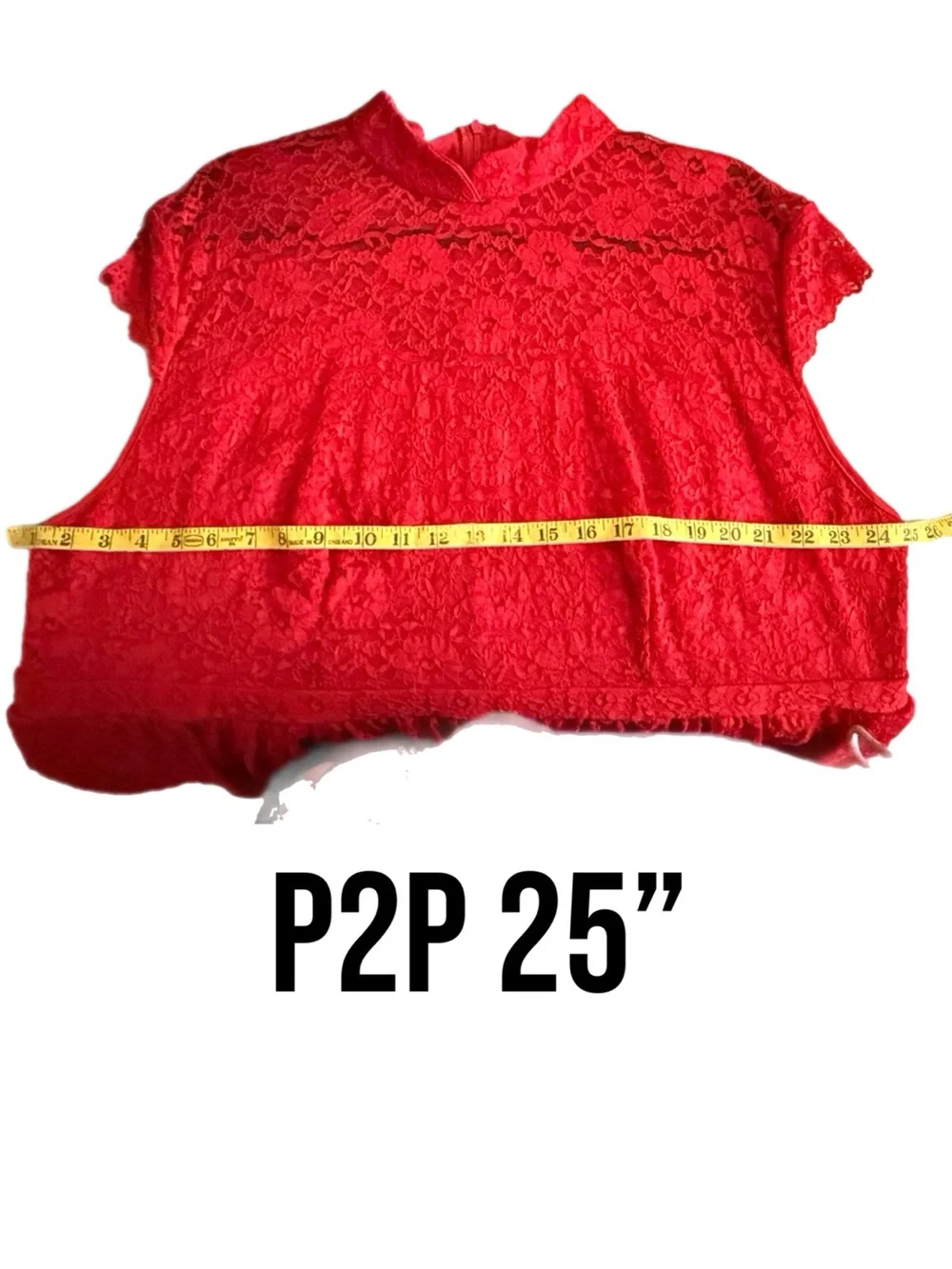 Red Lace Fit & Flare Dress - Elegant Women's Dress in Plus Size 3X NWT - Picture 13 of 17